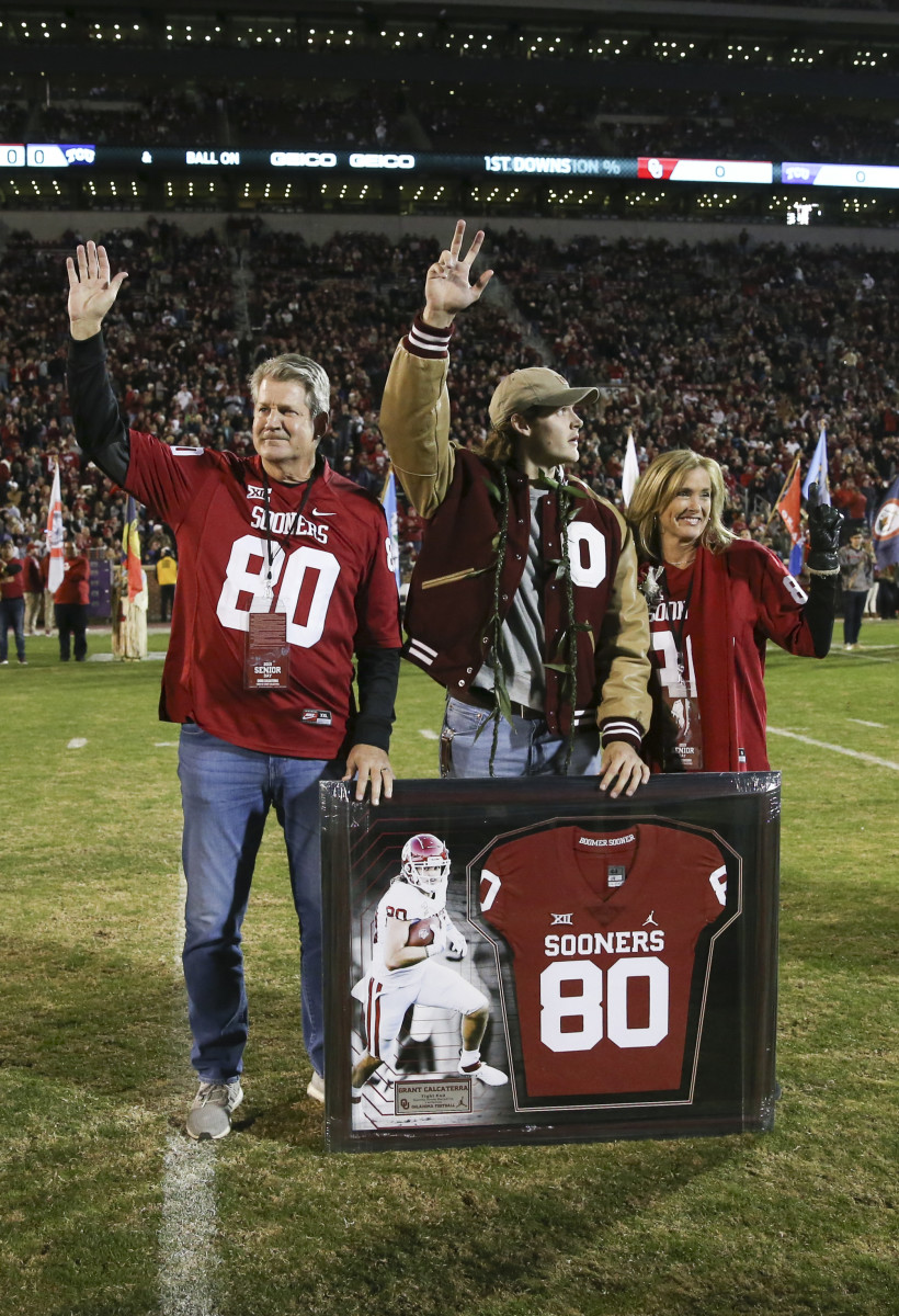 Grant Calcaterra and his family on Senior Night